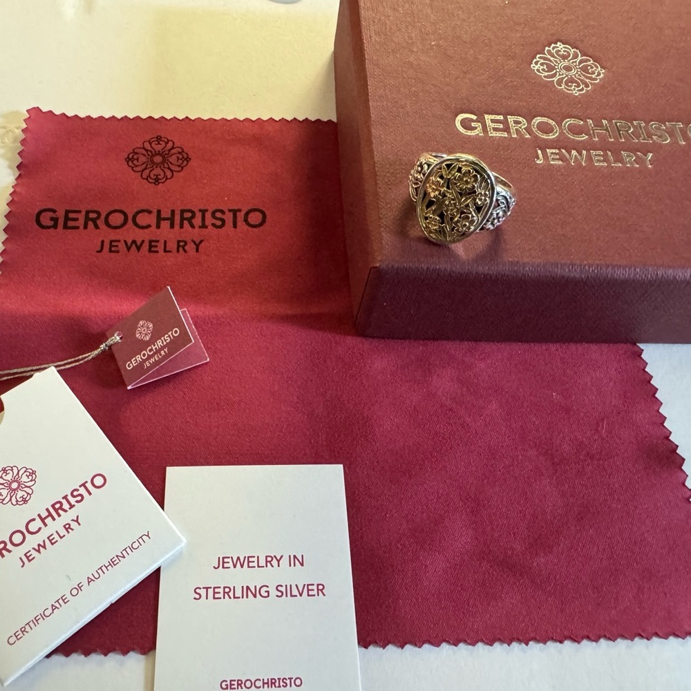 Gerochristo 18k Gold and 925 Sterling Silver - Size 7 - Picture 2 of 6